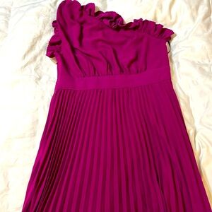 Purple long beautiful dress, one shoulder